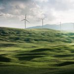Green Earth - wind turbine surrounded by grass