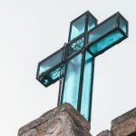 SEO Magnifying Glass - black metal frame glass cross decor