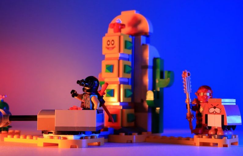 Interactive Game - a couple of legos that are on a table