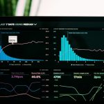 Data Analysis - graphs of performance analytics on a laptop screen