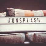 Hashtags Sign - white and black unsplash signage