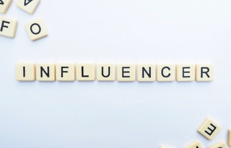 Influencer Marketing - influence letters on floor