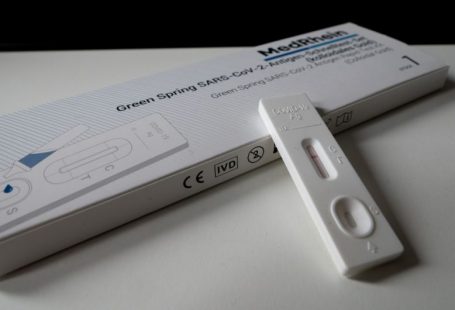 Negative Feedback - white pregnancy test kit showing negative result